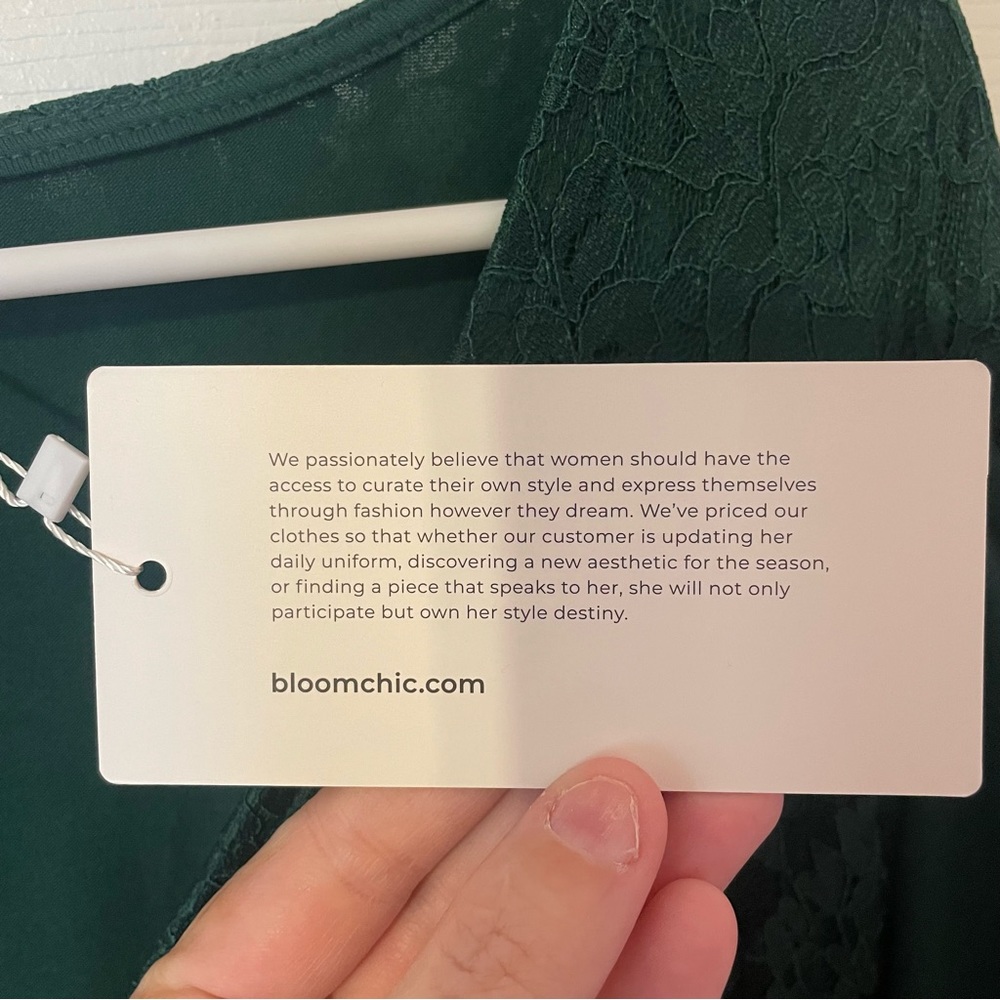 BloomChic Emerald Green Midi Dress - Picture 6 of 9